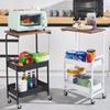 Портативная тележка для хранения вещей, напольная многоэтажная стойка для хранения вещей в кухне и ванной комнате, полка для игрушек из углеродистой стали для спальни