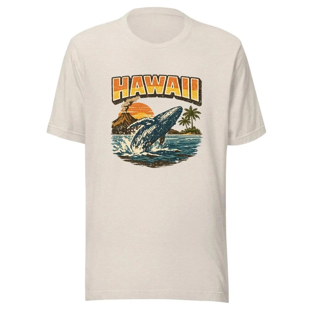 Hawaii Vintage Retro T- Shirt | Humpback Whale | 4 Colors