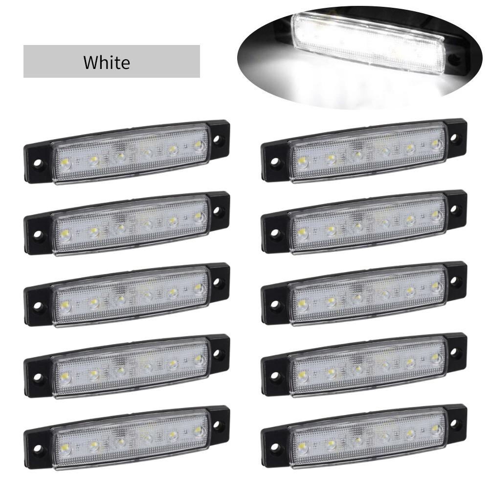 10 шт., боковые габаритные индикаторы для грузовика, прицепа, автомобильный сигнал, задний предупредительный задний фонарь, светодиодный 12 В 24 В, сигнальная лампа
