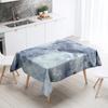 Marble Pattern Table Cloth Home Decor Stain Resistant Waterproof  Decoration Rectangular Kitchen Fireplace Countertop