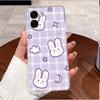 Для Oppo A6X A 6 A6 OppoA6 OppoA6X 4G 5G Прозрачный Силиконовый Чехол для Телефона Роскошный Милый Любовь Кролик Забавный Мультяшный Задняя Крышка Мягкий Корпус