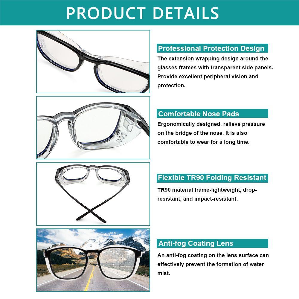 Очки для защиты глаз Очки против пыльцы Очки против запотевания, блокирующие синий свет Защитные очки