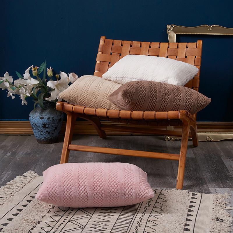 Только наволочка Роскошная плюшевая наволочка из искусственного кроличьего меха Мягкая наволочка для дивана в современном стиле