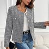 Autumn and Winter Women's Jacket Little Fragrance Plaid Cardigan