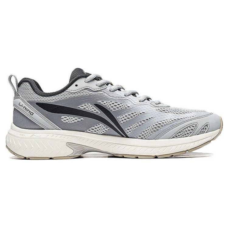 Li-Ning Кроссовки для бега Fuyiao Fabric Synthetic Leather Non-Slip Reathable Reathy Low Top Men sneakers Light-Smoke-Gray ARXT011-3