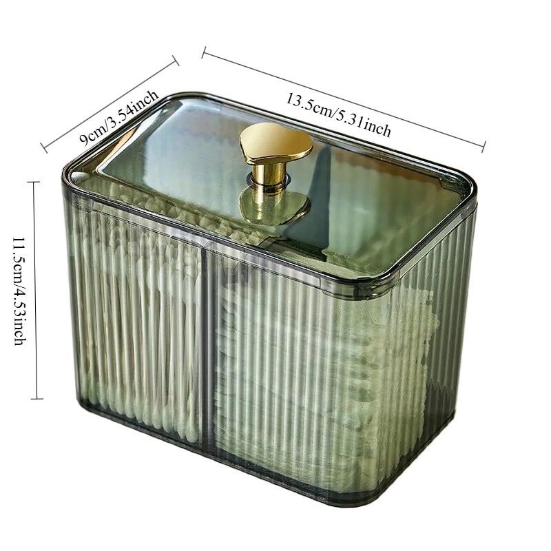 Прозрачный пластиковый квадратный органайзер для косметических тампонов, ящик для хранения ватных дисков, держатель для ежедневного хранения