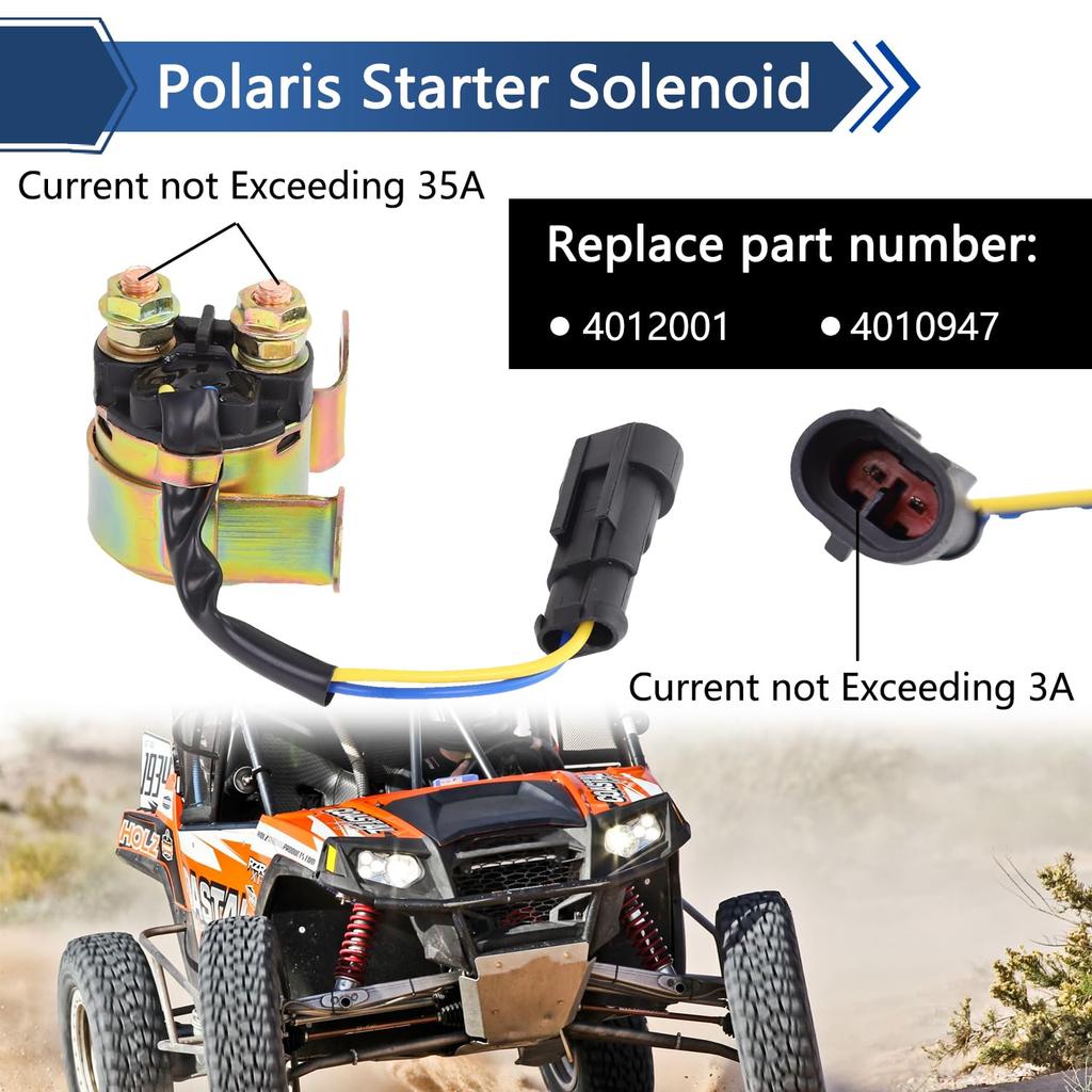 Реле соленоида стартера совместимое с Polaris Ranger 400 500 570 700 800 RZR 4 XP S 570 800 900 Sportsman 500 700 800 Trail Boss 330 Trail Blazer