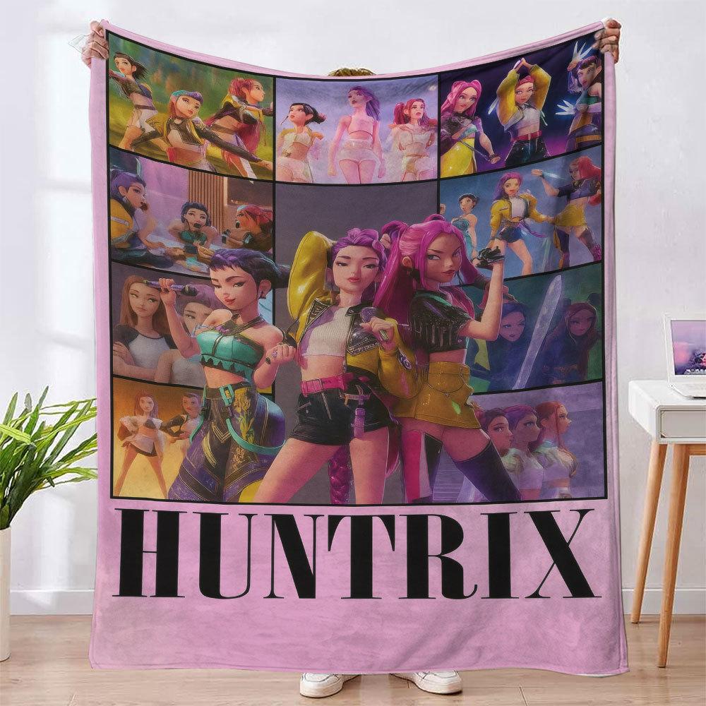 Flannel Blanket Witch Hunter K-Pop Series 4 Blankets Nap Blanket Autumn And Winter Flannel Blanket Can Be Connected To Jit