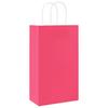 Paper Shopping Bags 50 pcs with Handles Pink 21 x 11 x 36 cm