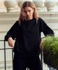 LETTRE DE LE TOILE Classic Cutout Sweatshirt (Black)
