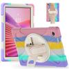 For Lenovo Tab 10.1 (2025) TB311XU/Zhaoyang K10C Case Rotary Kickstand PC+Silicone Hand Strap Tablet Cover