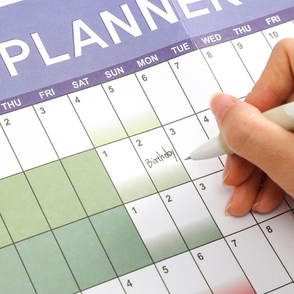 2026 2025 Настенный календарь Полный год Большой размер Бумага Милая наклейка Годовой Еженедельный Годовой планер Список целей Товары для дома и офиса