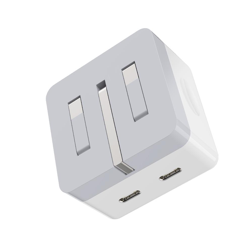 Складное двойное быстрое зарядное устройство PD 35 Вт Type C адаптер для зарядки телефона для iPhone 15 14 13 Samsung Xiaomi Quick Charge вилка для Великобритании USB зарядка