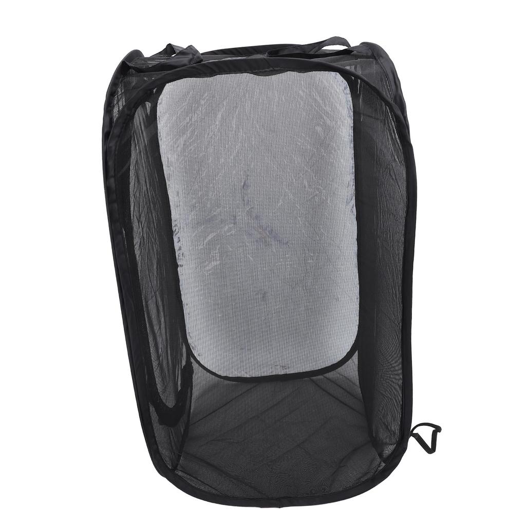 Outdoor Mesh Plant Enclosure Black Collapsible Mesh Cage for Plant Greenhouses Observation Rooms