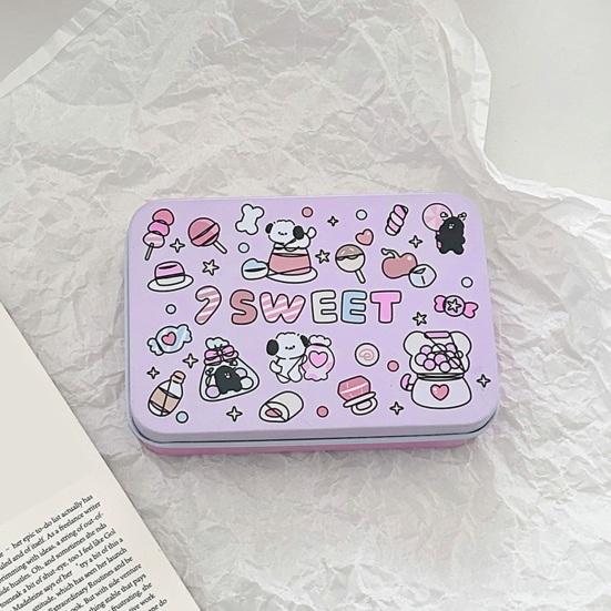 Коробка для хранения конфет, шоколада, печенья, органайзер с рисунком щенка, устойчивая к ржавчине, не деформируется