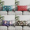 Домашний Декор Рождественские Елки и Снежинки Подушка Подходит для Дивана Спальни Автомобиля Наволочка Подушка Прямоугольная Подушка для Спины