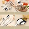 304 Stainless Steel Tableware Set Diamond-shaped Thickening Western Restaurant Upscale Knife, Fork and Spoon Set