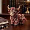 Artistic Home Decor Craft Highland Cow Bead Kit, Mythical DIY Tiny Complete Crafting Set 3D Beaded Animal, Art Project for Adults Teens Handmade Gift