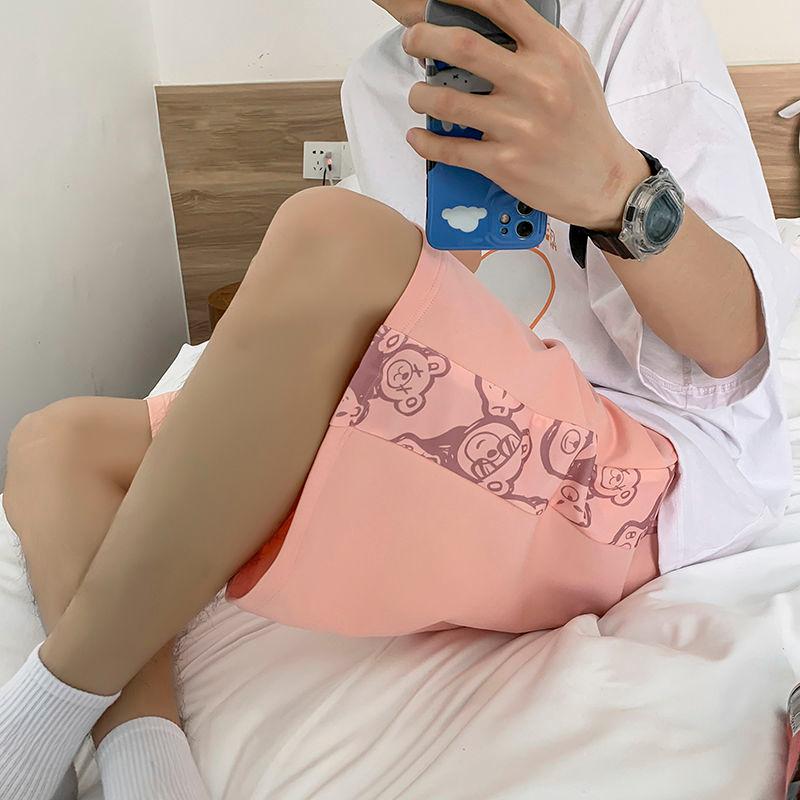 Спортивные шорты с медведем, мужские летние свободные брюки в стиле Харадзюку с пятью очками, студенческие штаны для пар, трендовый брендовый дизайн, смысл ниши