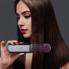Hair Straightener Brush 3 Temp Adjustable Fast Heating Rechargeable Cordless Negative Ions Hot Brush Electric Fluffy Curly Hair Styling Detangling