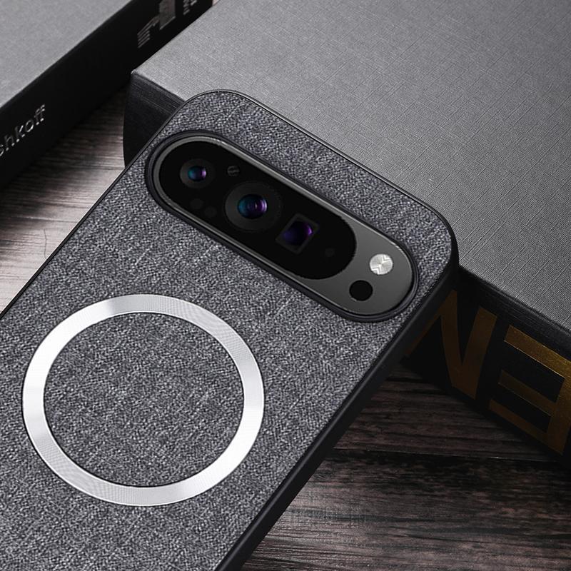 Простой нейлоновый тканевый магнитный чехол для Google Pixel 9 Pro XL 8A 7 Pro TPU Hybrid для Magsafe ударопрочный тонкий чехол для телефона