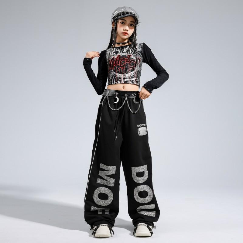 Girls Jazz Dance Outfit Hip Hop Streetwear Performance Costume Stage Walk Runway Show