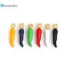 Doreen Box Chili Charms Enamel Pendants Vegetable Zinc Based Alloy Pendants Gold Color for DIY Jewelry 20mm x 4mm, 10 PCs