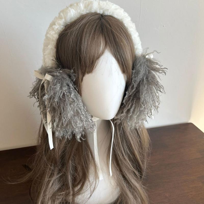 Плюшевые наушники Bowknot для холодной погоды, модные защитные наушники, толстые меховые наушники для женщин, катания на лыжах, пешего туризма