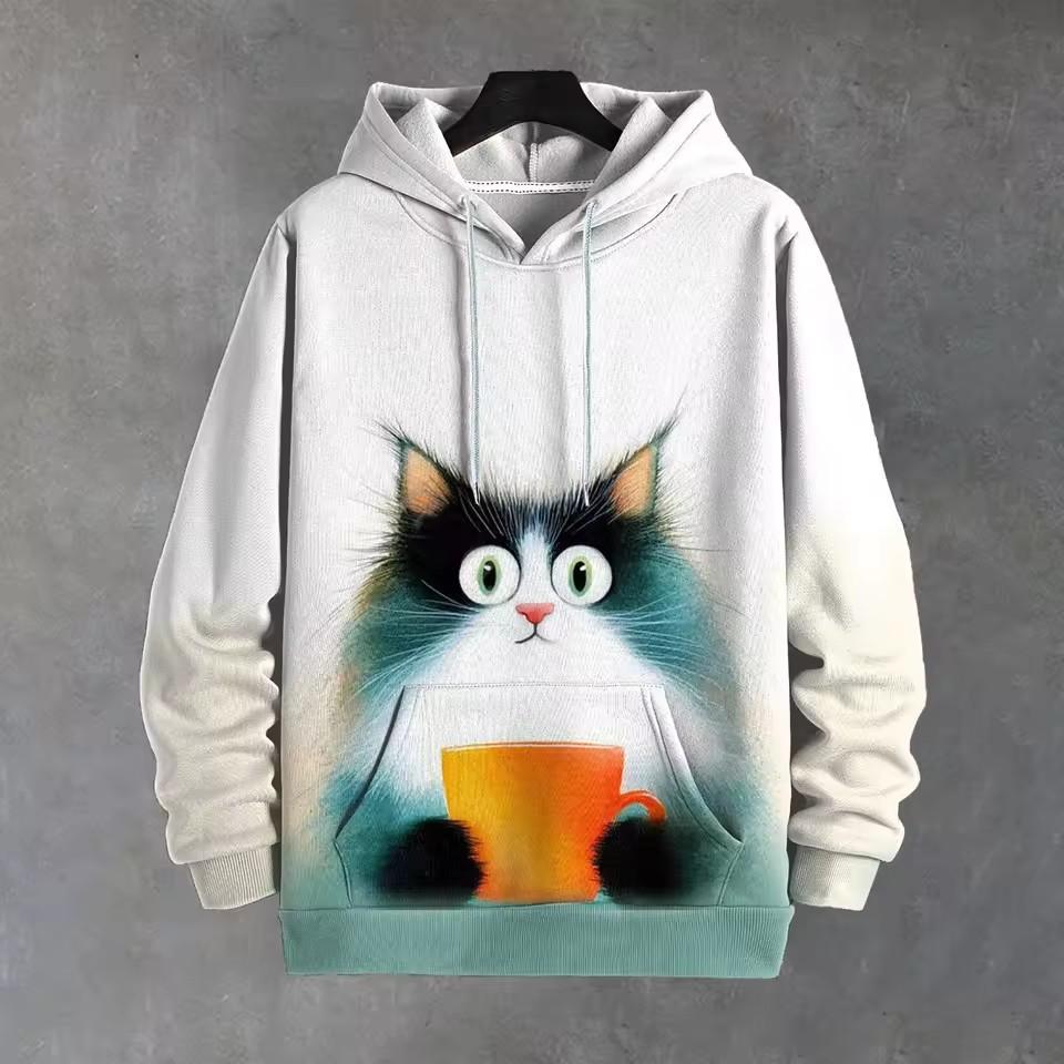 Новые модные худи с попугаями, худи с принтом животных, повседневные свитшоты для пар
