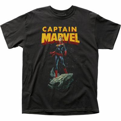 26 Captain Marvel Asteroid T Shirt Mens Licensed Marvel Superhero Movie Tee Black Unisex T-Shirt