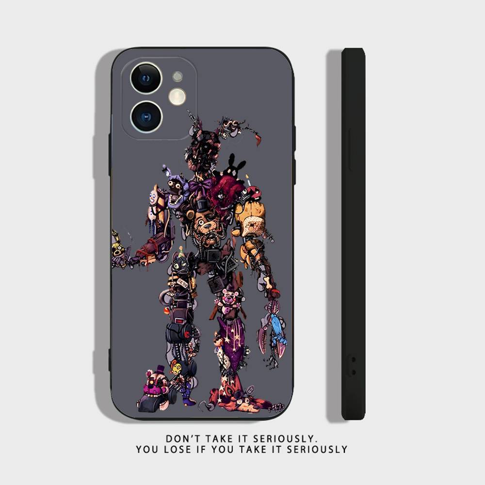 Прозрачный силиконовый чехол Five-Nights-At-Freddys F-Fnaf для iPhone 17,16,15,14,13,12,11 Pro, Max, Mini, XS, X, 8, Plus, противоударный черный чехол