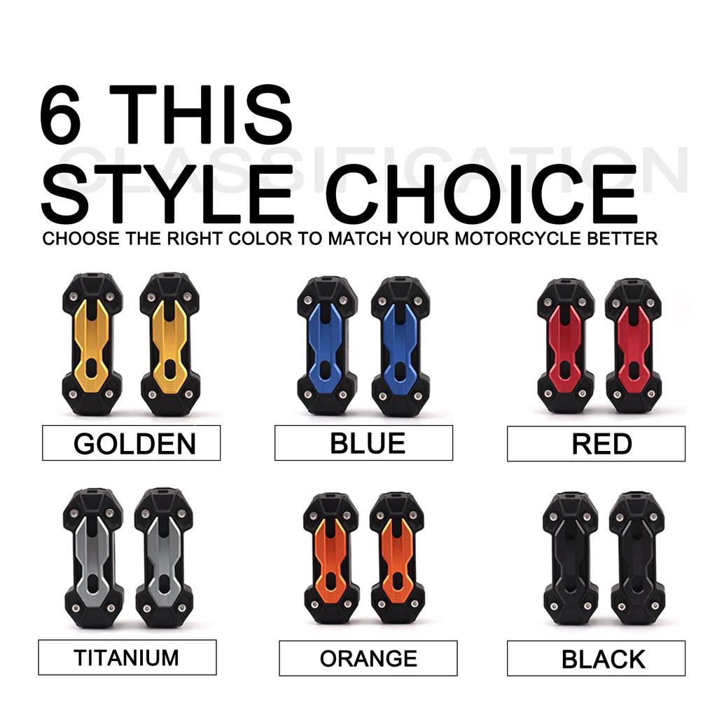 22mm 25mm Universal Motorcycle Engine Guard Bumper Crash Bar Bumper Engine Guard Protector Decorative Block (Gold)