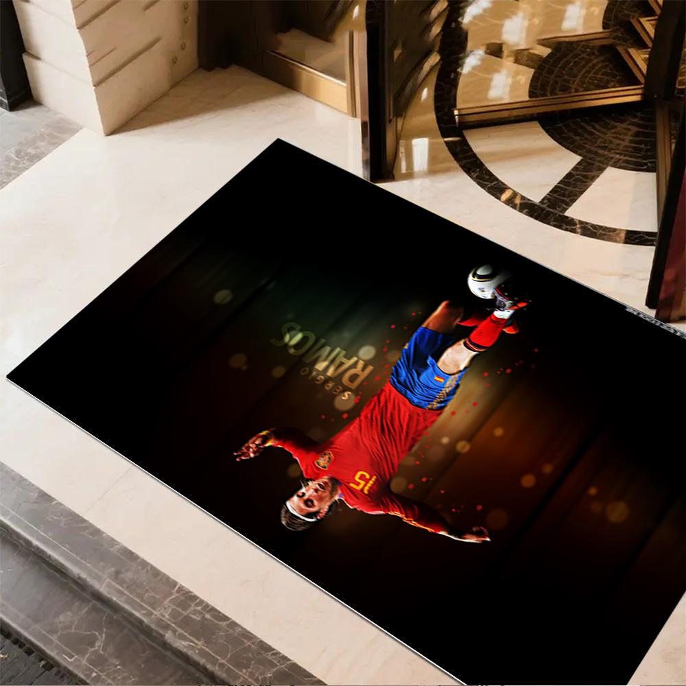 Soccer Player Action Floor Rug Office Rug Perfect for Foyer Entryway Study room Dormitory Antislip Carpet Office home decor Gift for Festivals