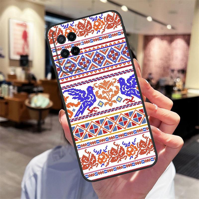 Украина Украинская вышивка Чехол Для Oppo A94 A74 A54 A18 A38 A58 A78 A98 A40 A60 A80 A16 A76 A96 A15 A17 A77 A57S Обложка