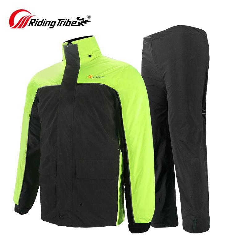 Unisex Waterproof Rain Suit Scooter Motorcycle Riders Separated Jacket Pants Set Quick-Dry Fabric S-XXXL