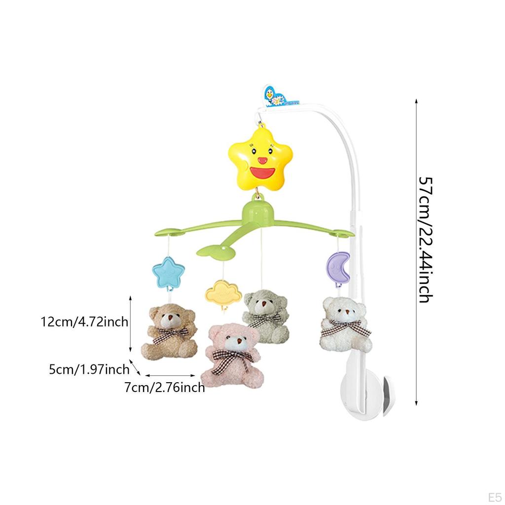 Мобиль для детской кроватки с мягкой куклой-колокольчиком для новорожденных