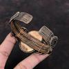 Seraphinite Cuff Bracelet Copper Wire Wrapped Bangle Natural Gemstone Jewelry Handmade Cuff Bracelet Wedding Gift Flower Adjustable Bangles