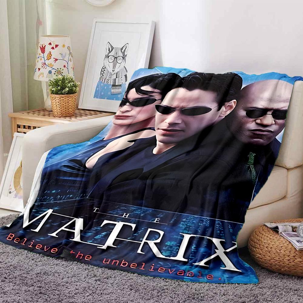 1pc Matrix Believe Flannel Blanket Soft Warm Throw for Home, Office, Travel, All-Season Cozy Bedding GiftL1067