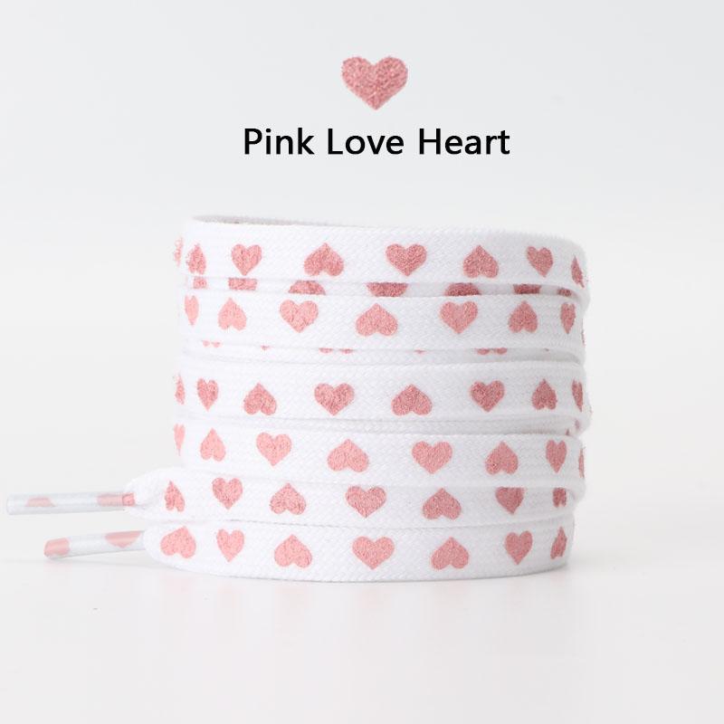 Плоские шнурки для кроссовок Шнурки для обуви с сердечками и любовью Цветы Маленькие ромашки Сакура Шнурки для обуви Высокие холщовые шнурки для обуви