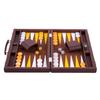 Luxury Backgammon 15 Inches - 38 Cm - Pearl Accessories - Brown