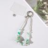 DingXing DJ-016 Portable Durable 15cm Stone Beaded Mobile Phone Chain Crystal Flower Pendant Wrist Anti-lost Case Strap