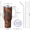Owl Handle Cup Set with Straw, Maximum Capacity 40oz, Inner Layer 304 Stainless Steel, Outer Layer 201 Stainless Steel, Seamless Inner Liner, Lid