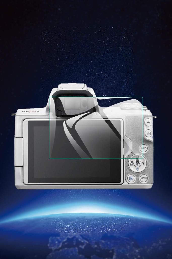 EternalStars Camera Screen Protector Glass with 9H Hardness for Full Coverage and Compatible with Canon EOS Kiss Kiss Kiss M6 Mark and EOS M50 Mark II