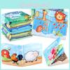 Мягкая тканевая книжка для малышей 0-3 лет, не рвущаяся, развивающая игрушка с шуршащей бумагой для младенцев и малышей