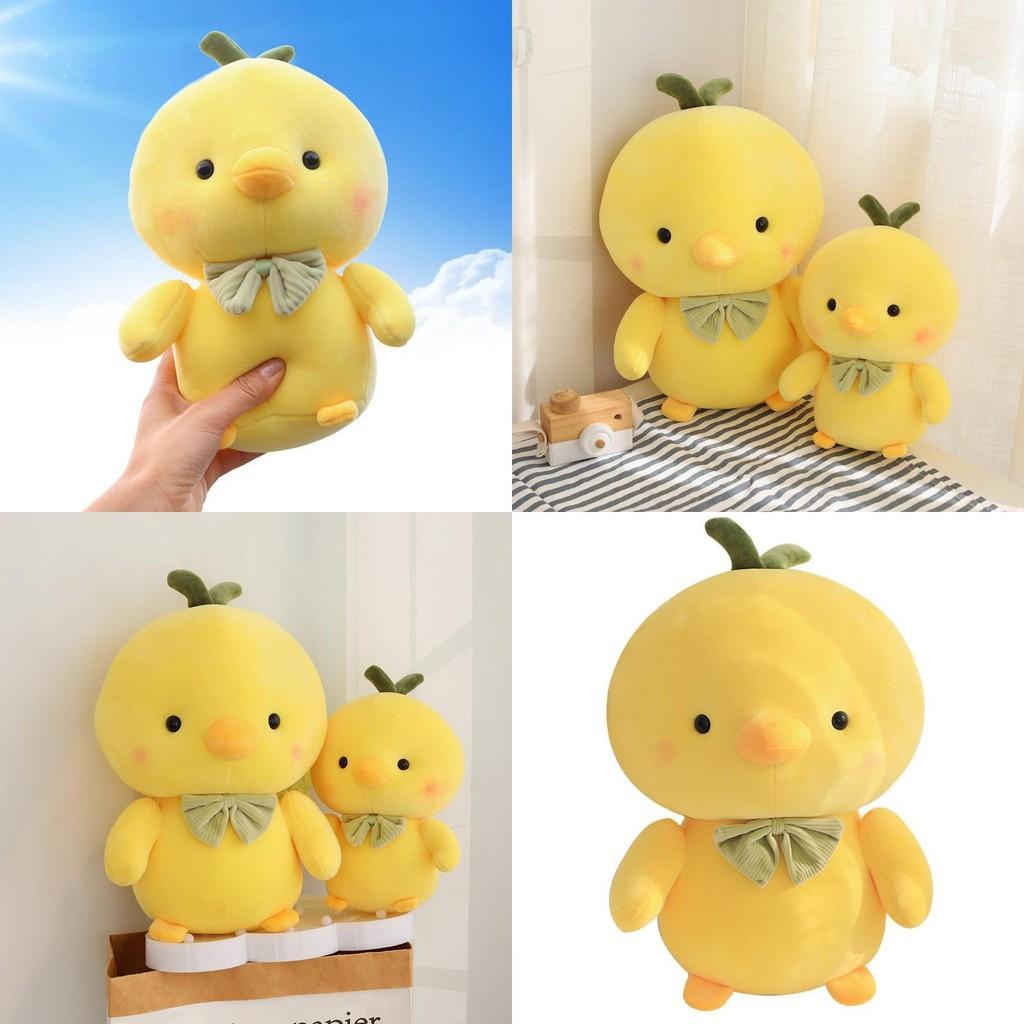 Yellow Plush Chicken Toy Soft Stuffed Animal Doll Children Kids Gift Birthday