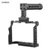 Andoer Camera Video Cage + Top Handle Kit Aluminum Alloy with Dual Cold Shoe Mounts Numerous 1/4