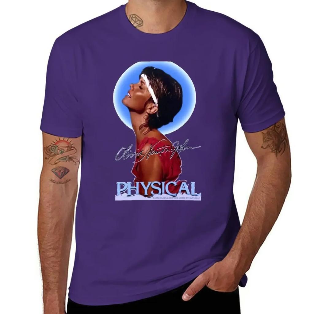 Olivia Newtonjohn Physical Xanadu 80s Grease Tshirt Oversizeds Animal Prinfor Boys Unisexs T Shirt