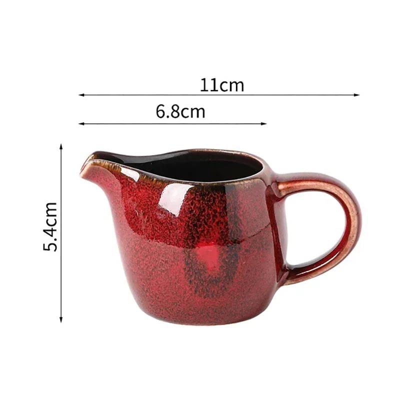 Ceramic Creamer Pitcher Milk Jug Mini Coffee Milk Pitcher Espresso Cup Sauce Jug Barista Accessories Small Cream Jar with Handle