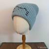 Cute kitten embroidered wool hat women's autumn and winter warm ear protection knitted hat casual versatile headgear