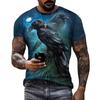 Punk Crow 3D Printed T-Shirt Dark Mighty Raven T Shirt For Men Casual Streetwear Women Tees Casual Birds Graphic Oversized Tops